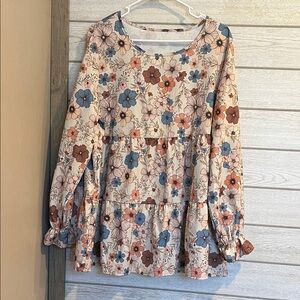 SHEIN Floral Print Blouse - Multicolor